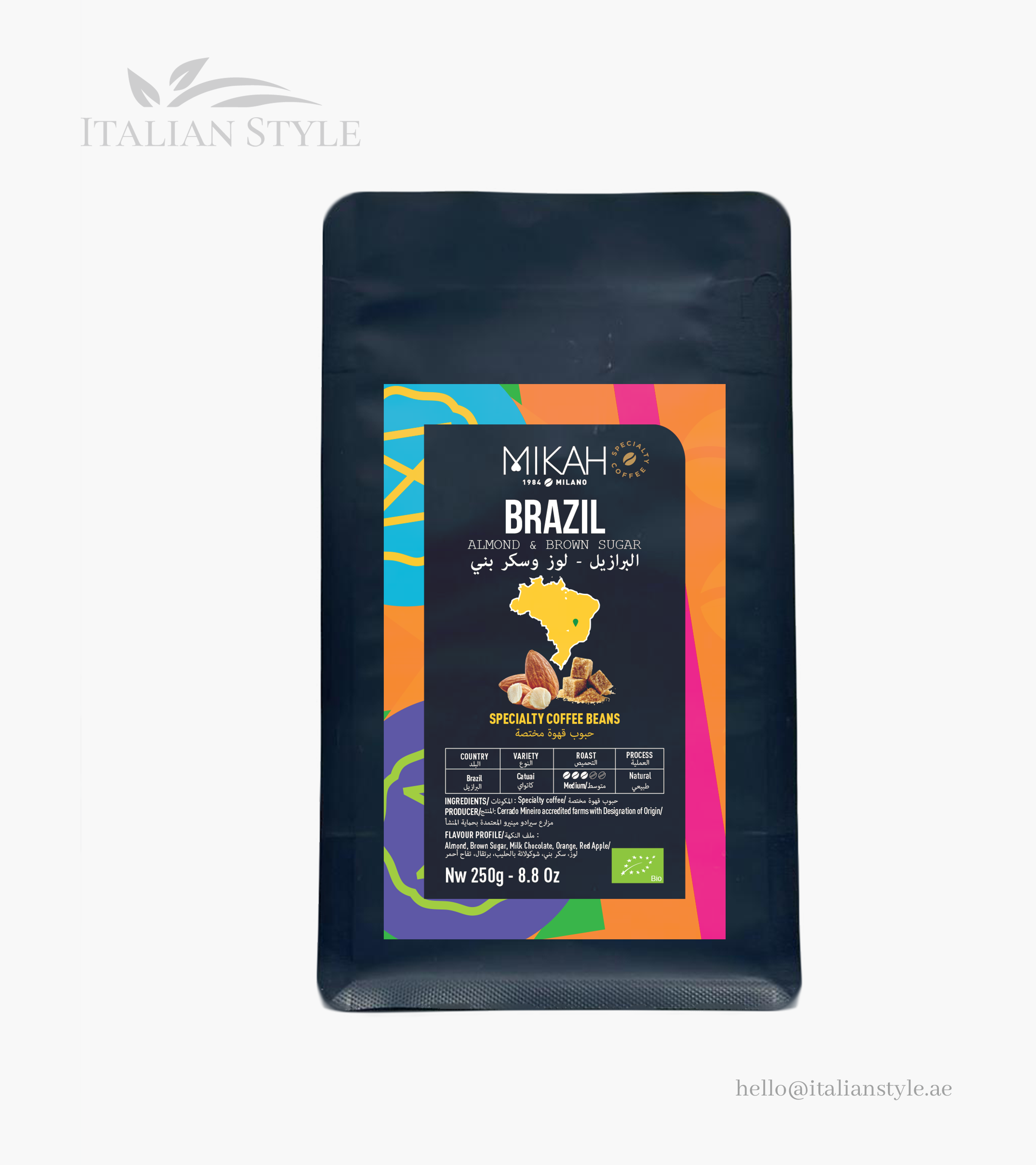 MIKAH Brazil Almond & Brown Sugar Specialty Coffee 250 G