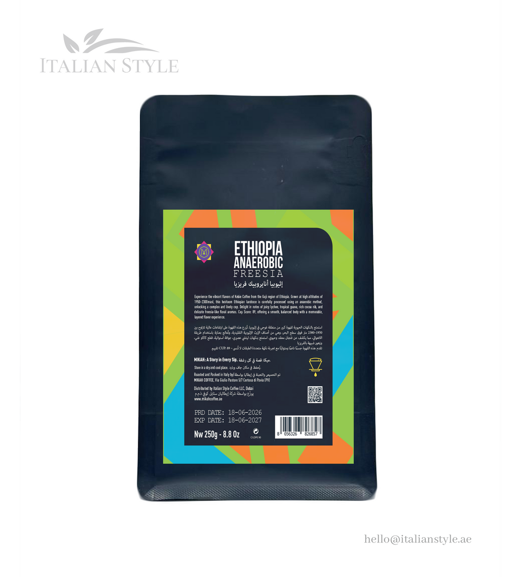 MIKAH Ethiopia Anaerobic Freesia Specialty Coffee 250 G