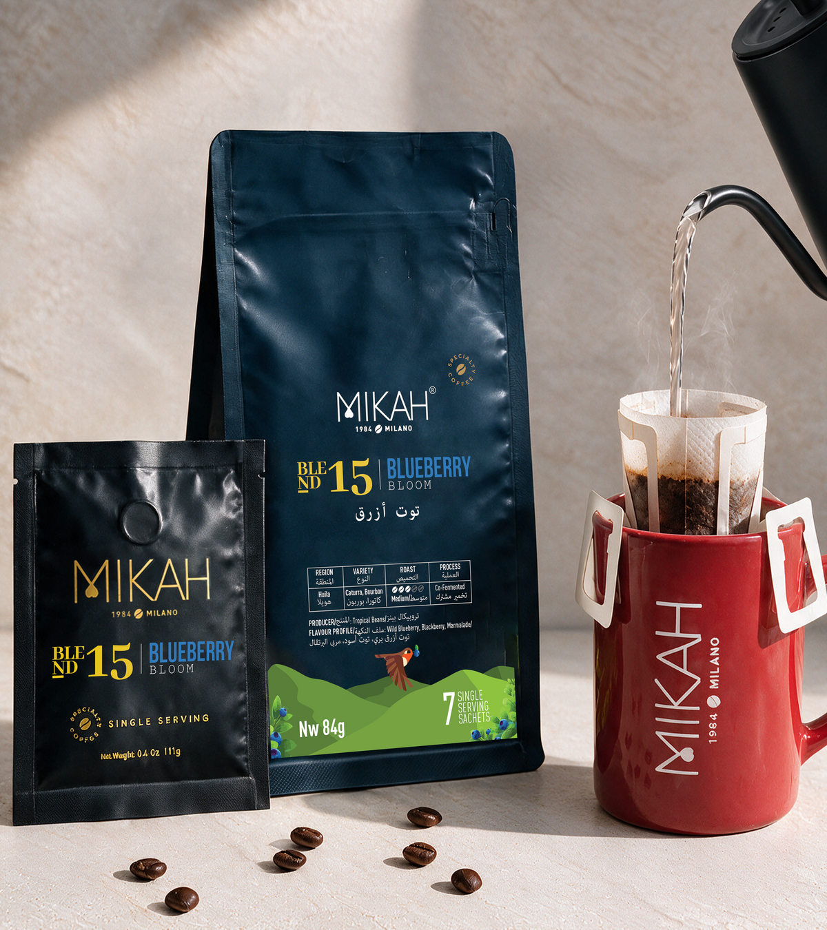 MIKAH Blueberry Bloom Specialty Coffee Beans 84g