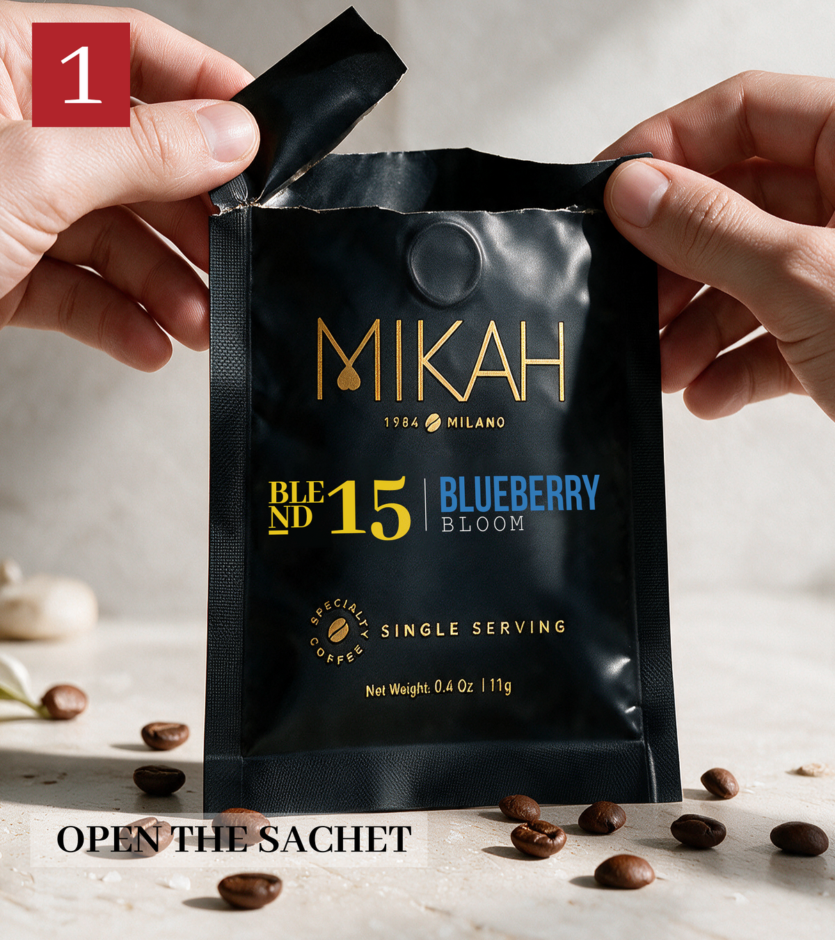 MIKAH Blueberry Bloom Specialty Coffee Beans 84g