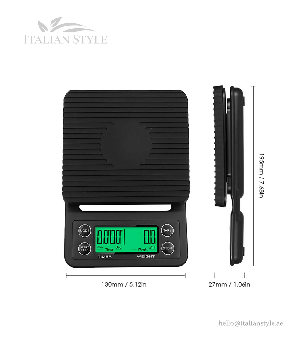 Drip coffee scale and timer