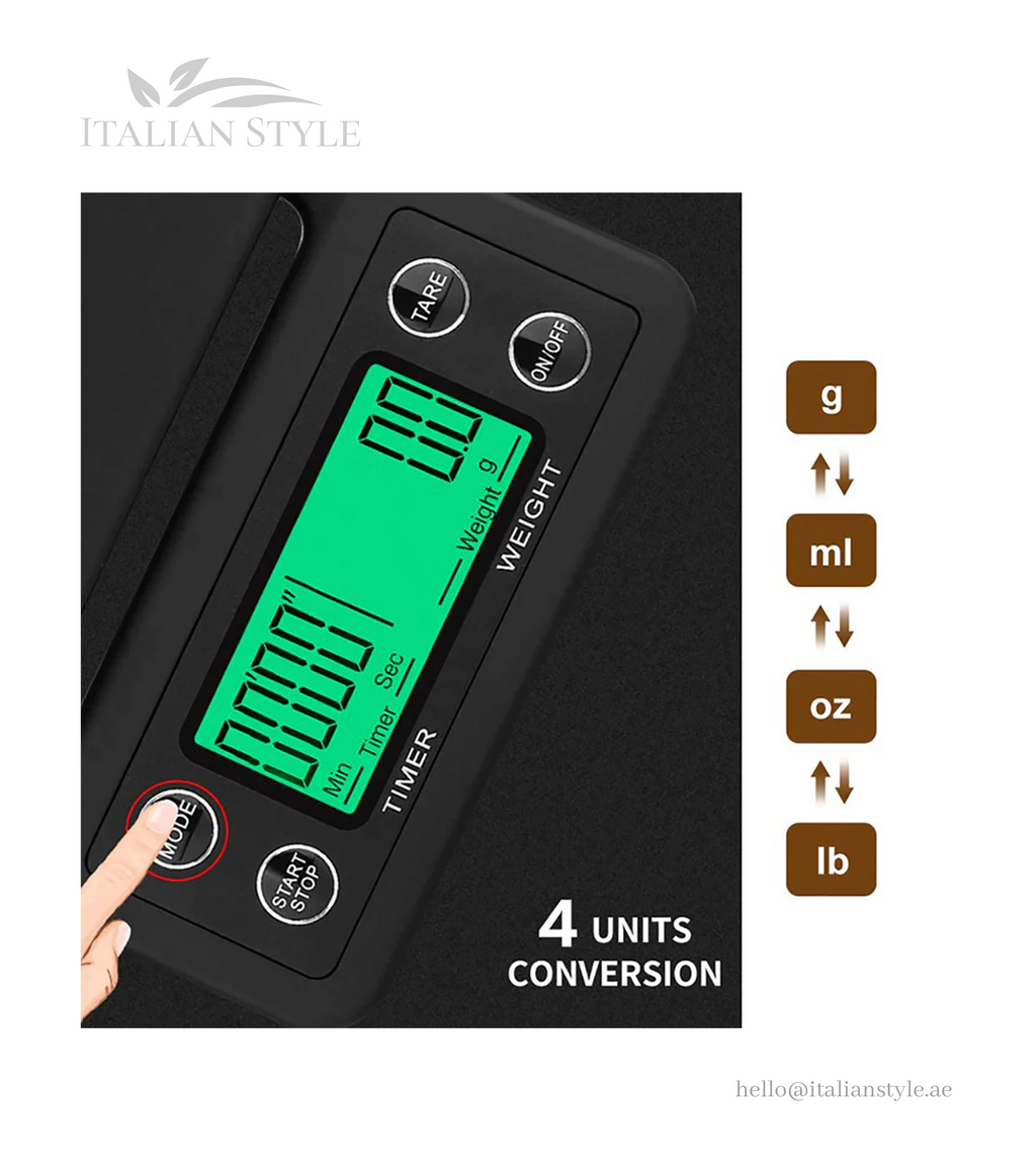 Drip coffee scale and timer