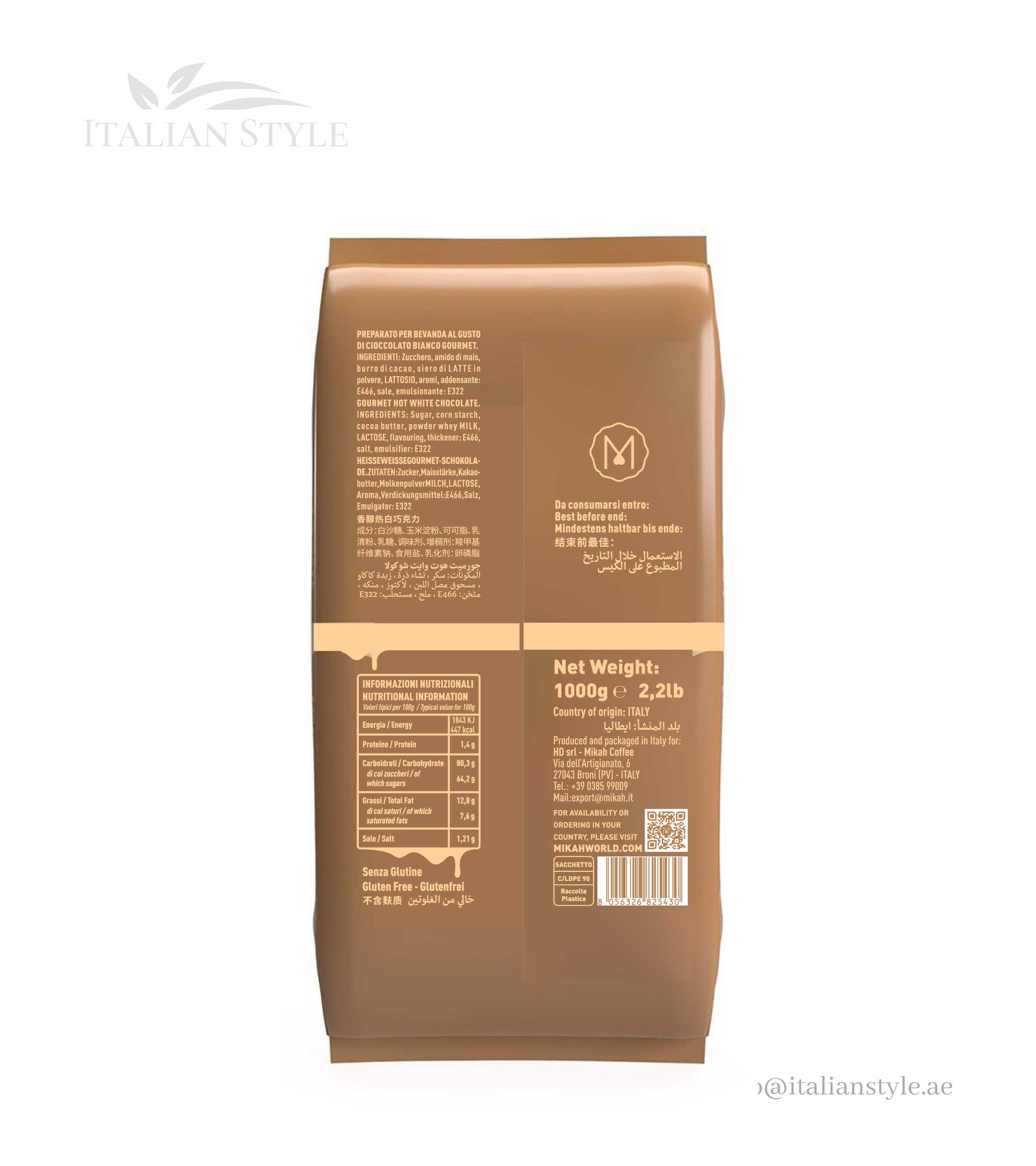 Mikah Gourmet  Hot White Chocolate 1 KG