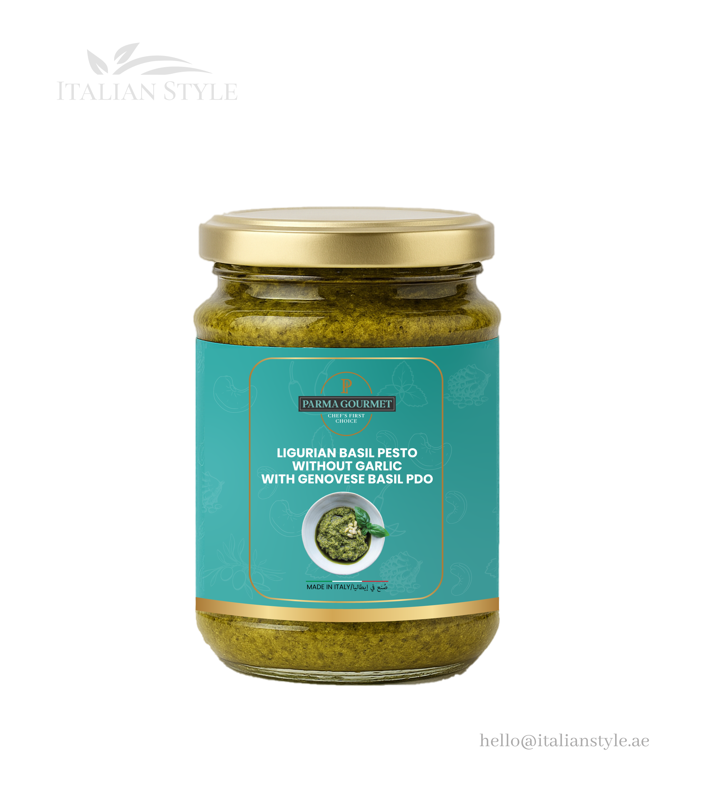 Ligurian Basil Pesto Without Garlic With Genovese Basil PDO