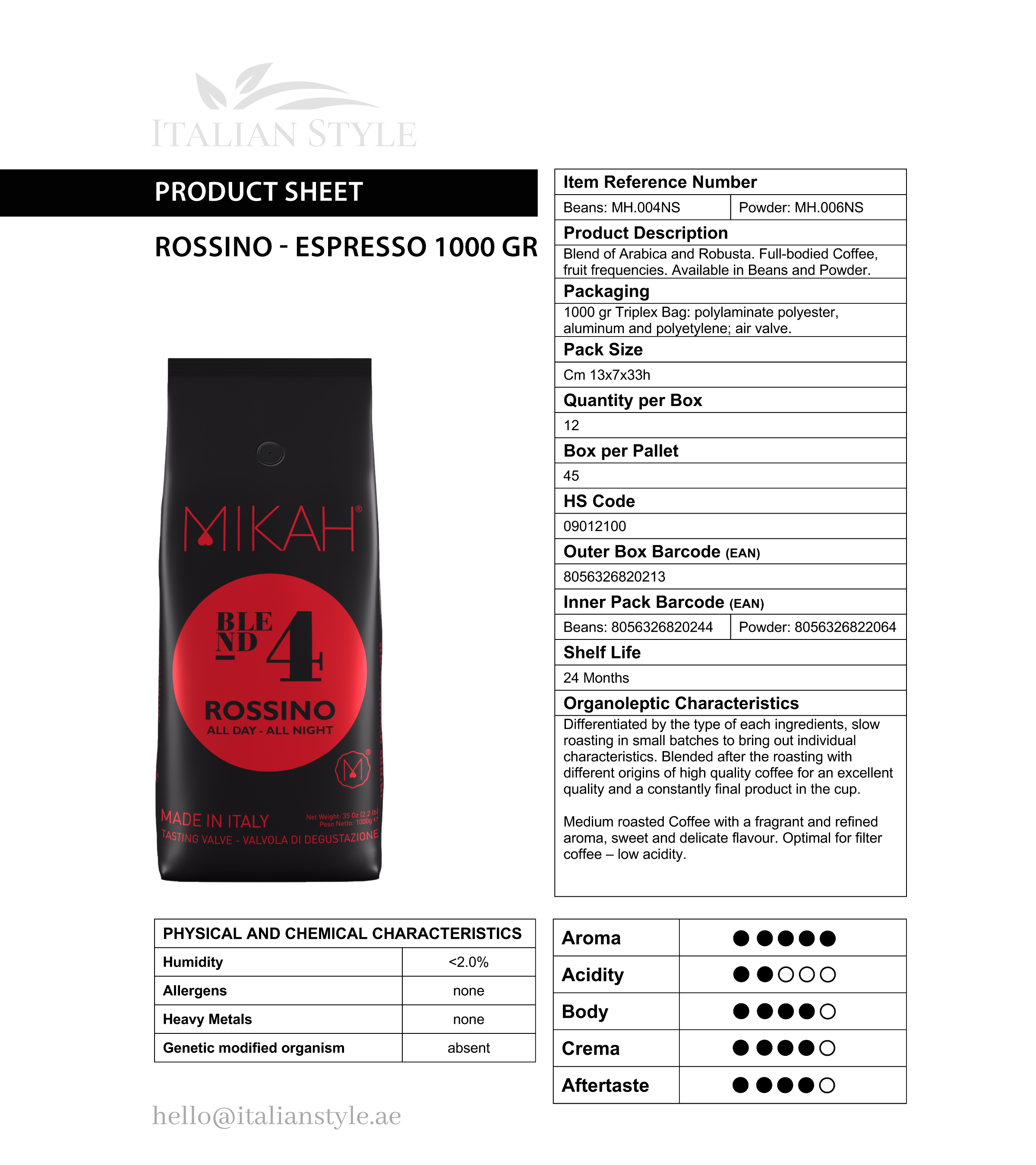 Rossino N.4 - Filter Coffee - Rossino N.4 - 1kg