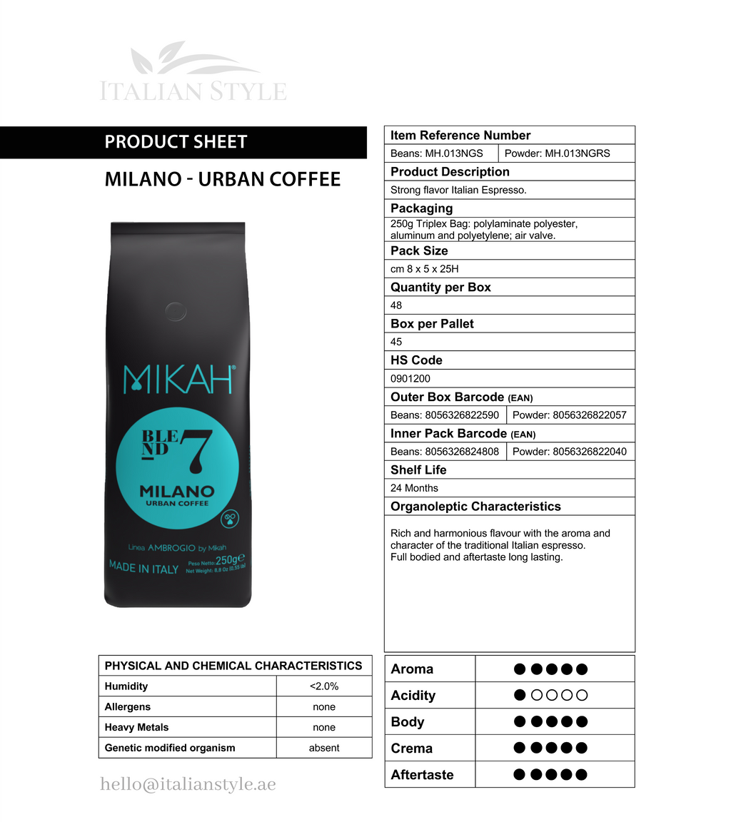Milano N.7 - Espresso Cremoso - 250gr