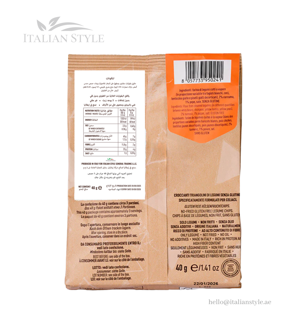 ITALIAN LEGUME SNACKS WITH TURMERIC AND PEPPER